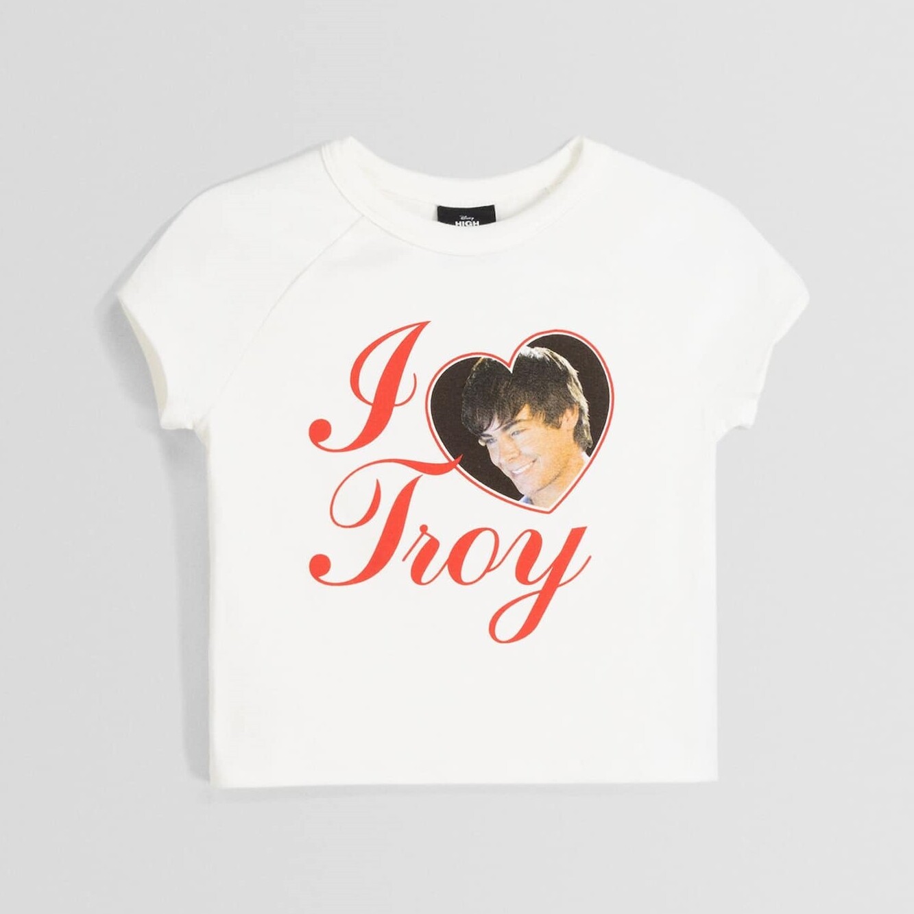 

Топ Bershka Short Sleeve High School Musical Print, белый