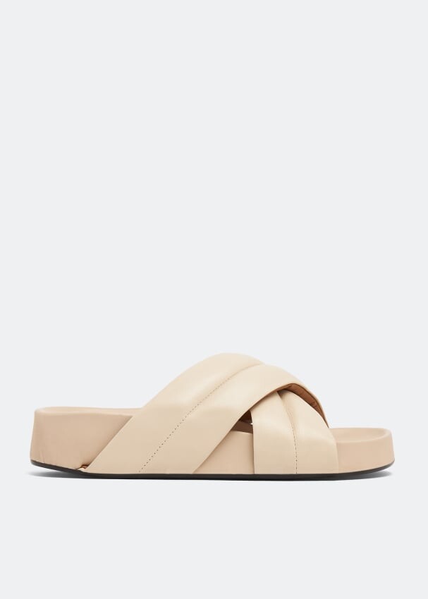 

Сандалии ATP ATELIER Airali platform slide sandals, бежевый