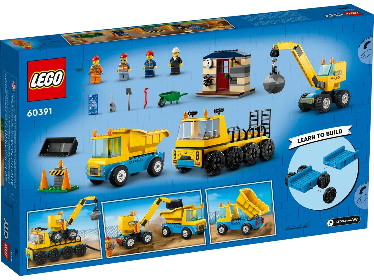 Конструктор Lego City Trucks And Wrecking Ball Crane 60391, 235 деталей –  заказать из-за границы с доставкой в «CDEK.Shopping»