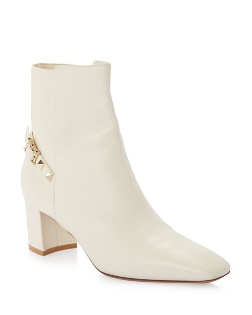 

Женские ботильоны на блочном каблуке с пряжками Valentino Garavani, цвет Ivory/Cream