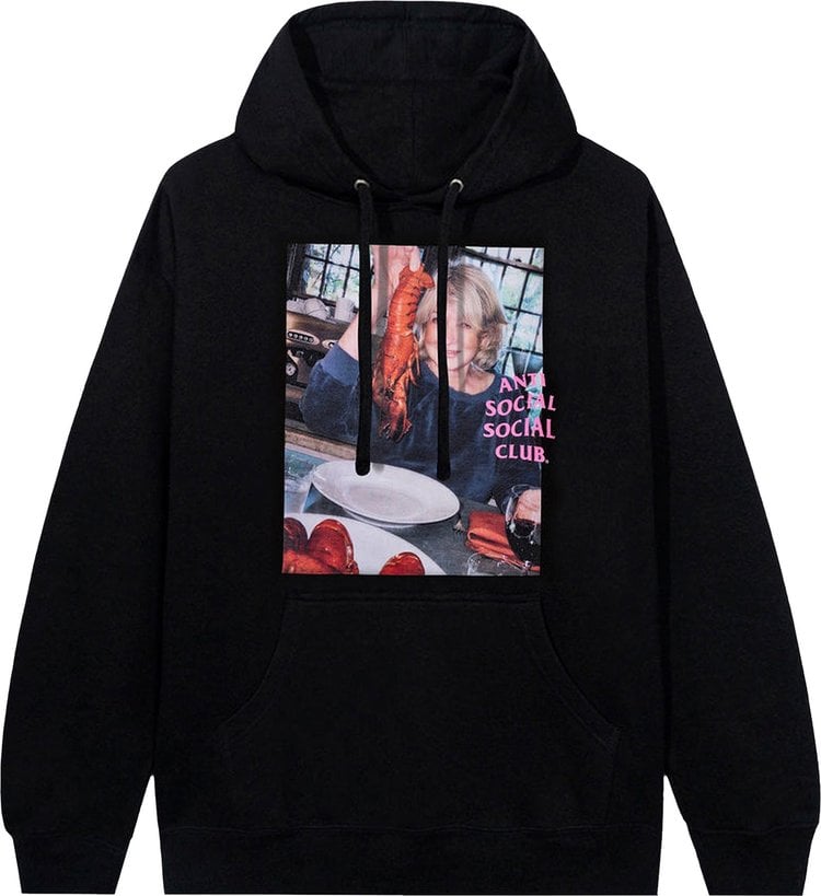 Худи Anti Social Social Club x Martha Stewart Lobster Hoodie 'Black', черный - фото