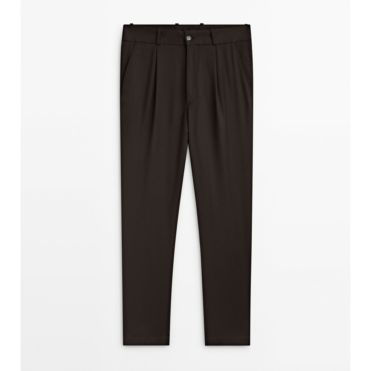 

Брюки-чиносы Massimo Dutti Wool limited edition, темно-зеленый
