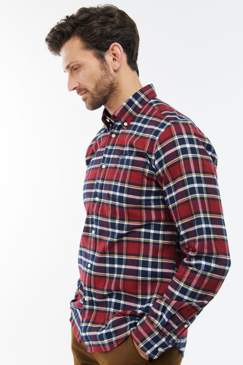 

Рубашка Betsom приталенного кроя с клетчатым узором Barbour, красный