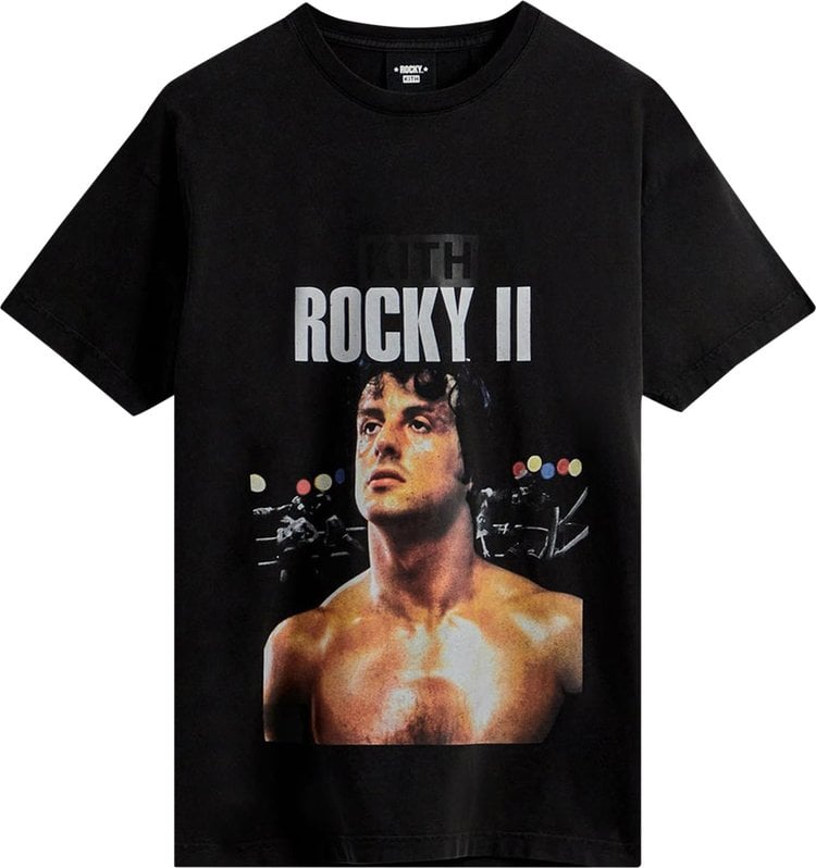 Футболка Kith For Rocky II Vintage Tee 'Black', черный - фото