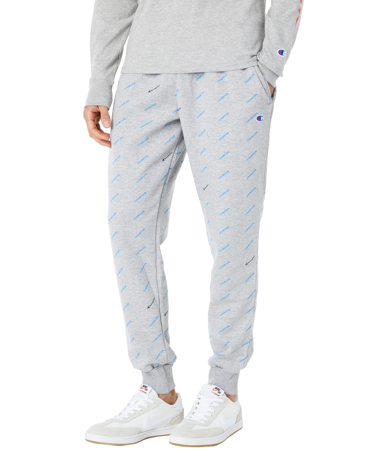

Джогггеры Champion, Powerblend All Over Print Joggers, Серый