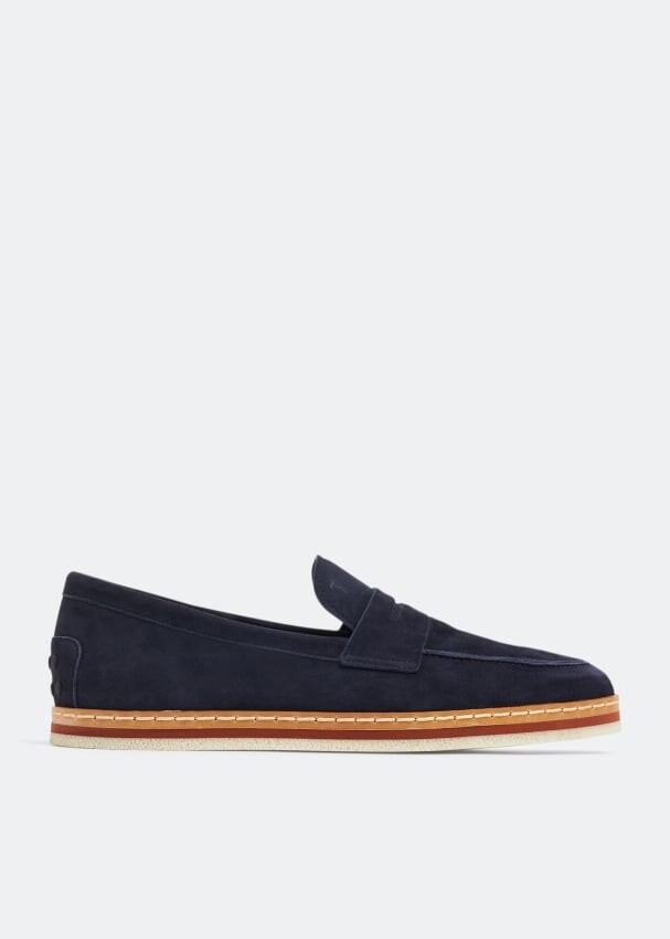 

Лоферы TOD'S Suede loafers, синий