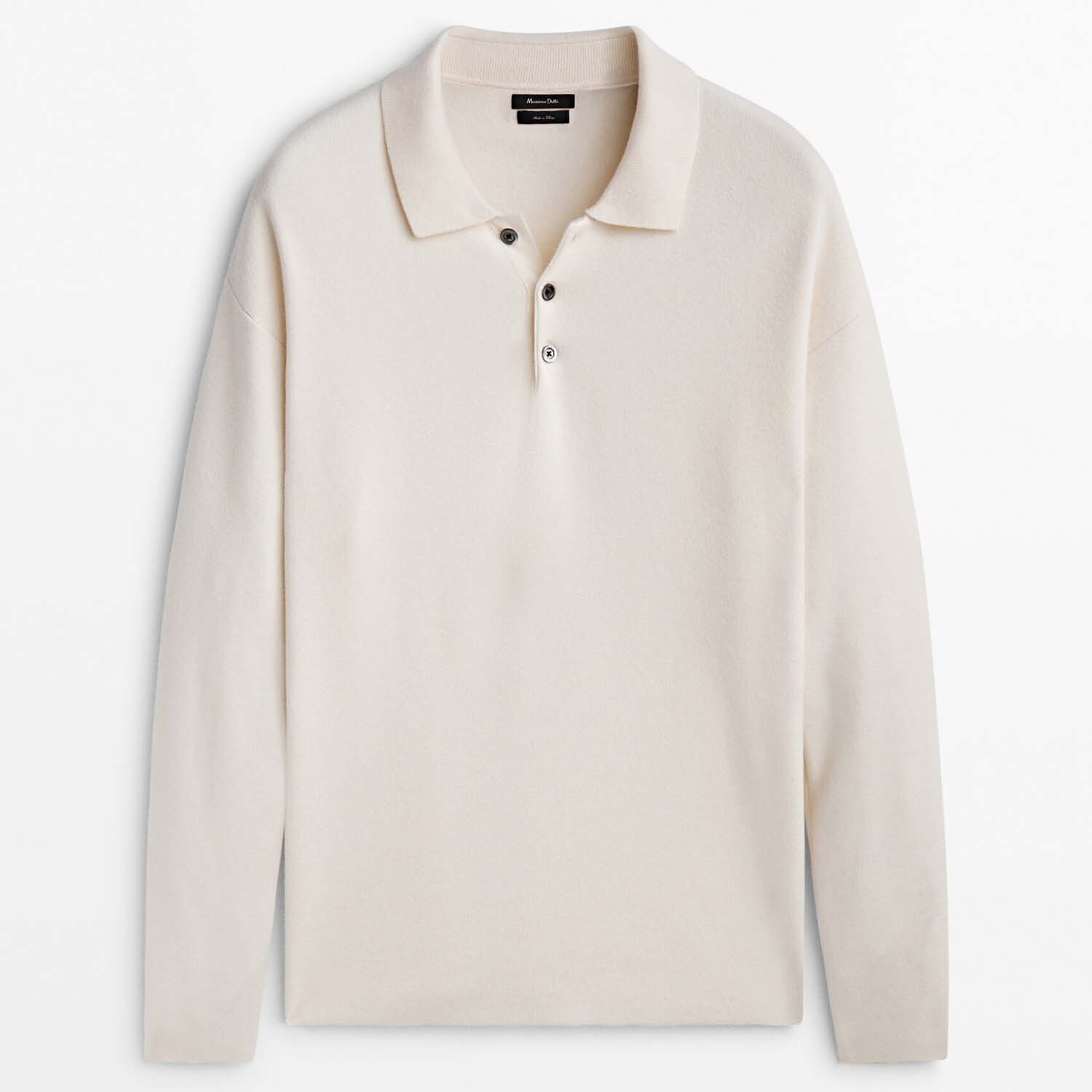 

Свитер Massimo Dutti Comfort Polo Collar Knit, белый