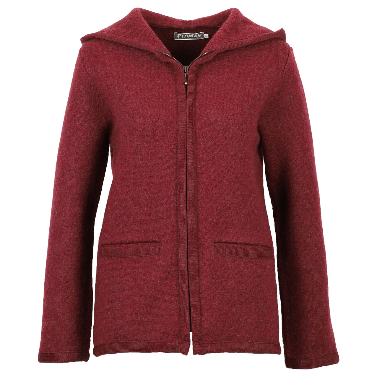

Шерстяная куртка Flomax Women's Walk Kapuzen Jacke Maja, цвет Burgunder Meliert