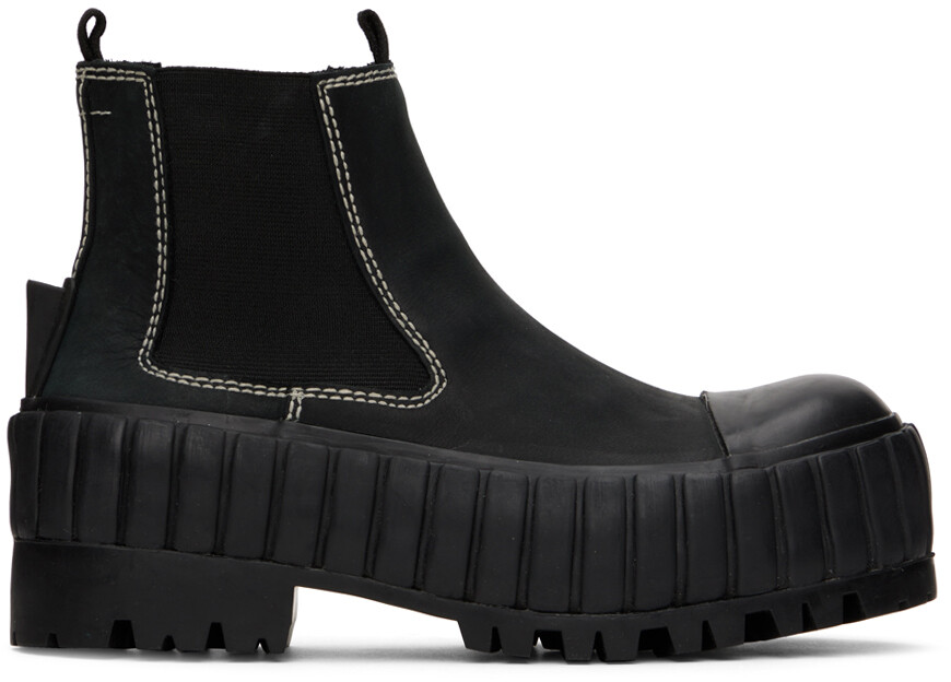 

Черные массивные ботильоны MM6 Maison Margiela