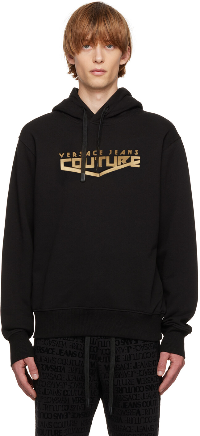 

Черная толстовка с капюшоном Versace Jeans Couture, Черный, Черная толстовка с капюшоном Versace Jeans Couture