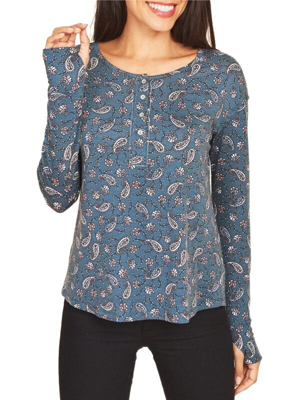 

Топ charlee с принтом henley DR2 by Daniel Rainn Medium blue