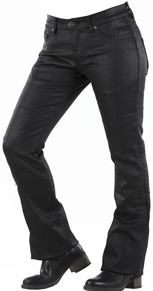 Женские мотоциклетные джинсы Harlow Overlap, черный
