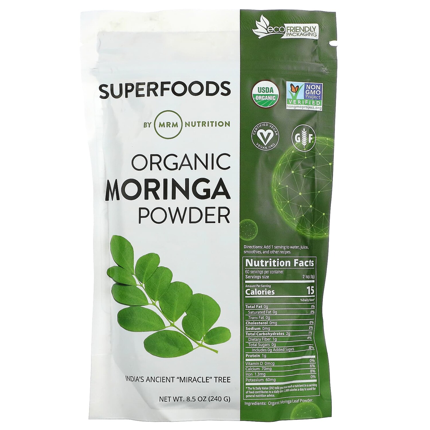 

Органический порошок из моринги, 240 г (8,5 унций), MRM Nutrition