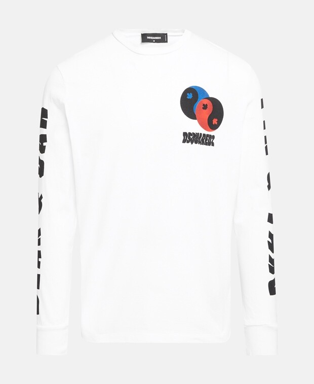 

Топ с длинными рукавами Dsquared2, белый