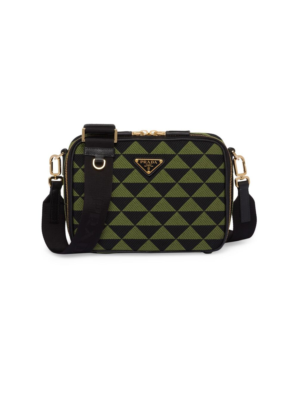 

Сумка из ткани с вышивкой Symbole Prada, черный