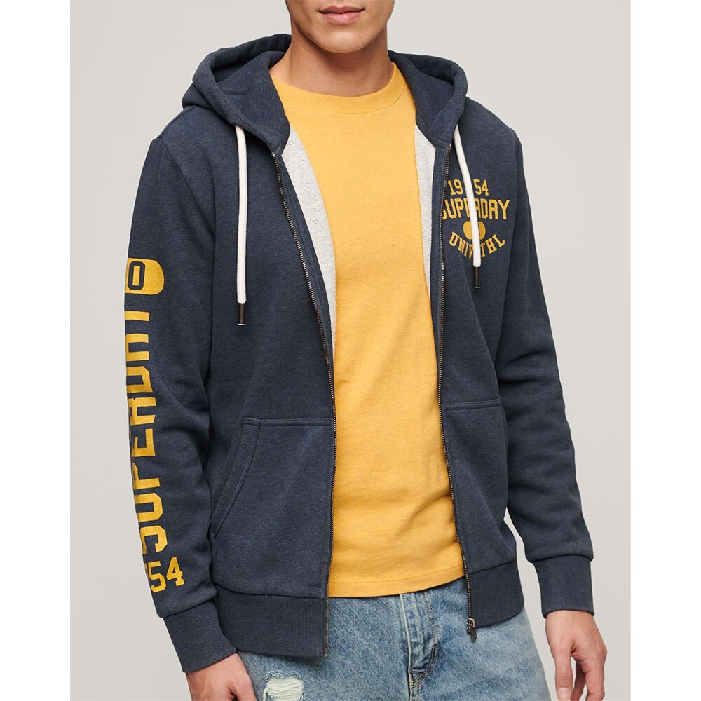 

Толстовка Superdry Athletic Coll Graphic Full Zip, желтый