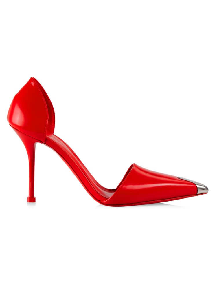 Туфли D'Orsay из лакированной кожи Alexander Mcqueen, цвет Lust Red