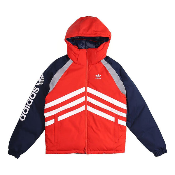 цена Пуховик adidas originals Rev Dwn Jkt Down Jacket Men Blue/Red, красный