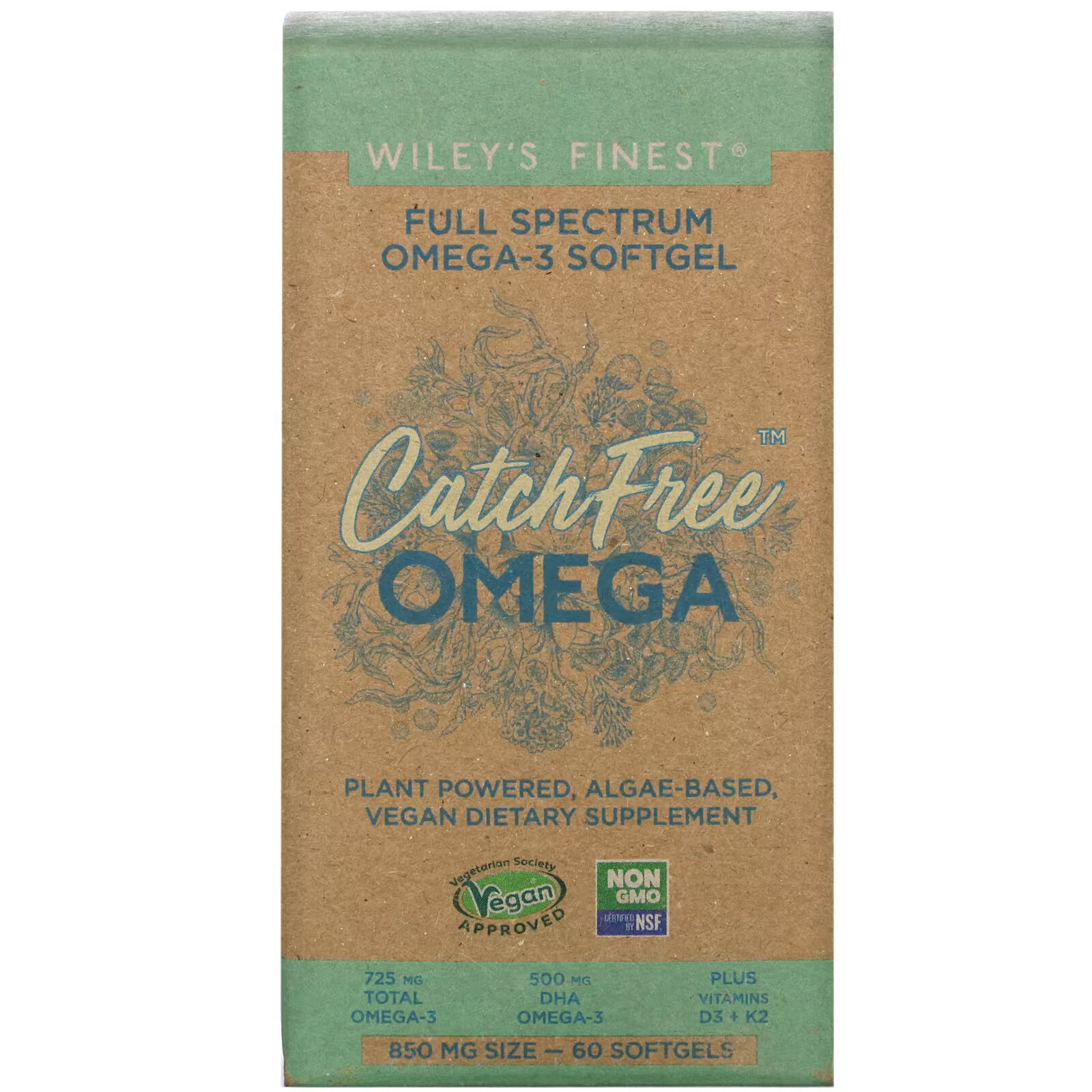 Wiley's Finest, CatchFree Omega, 60 мягких таблеток wiley s finest жир дикой аляскинской рыбы 60 мягких таблеток