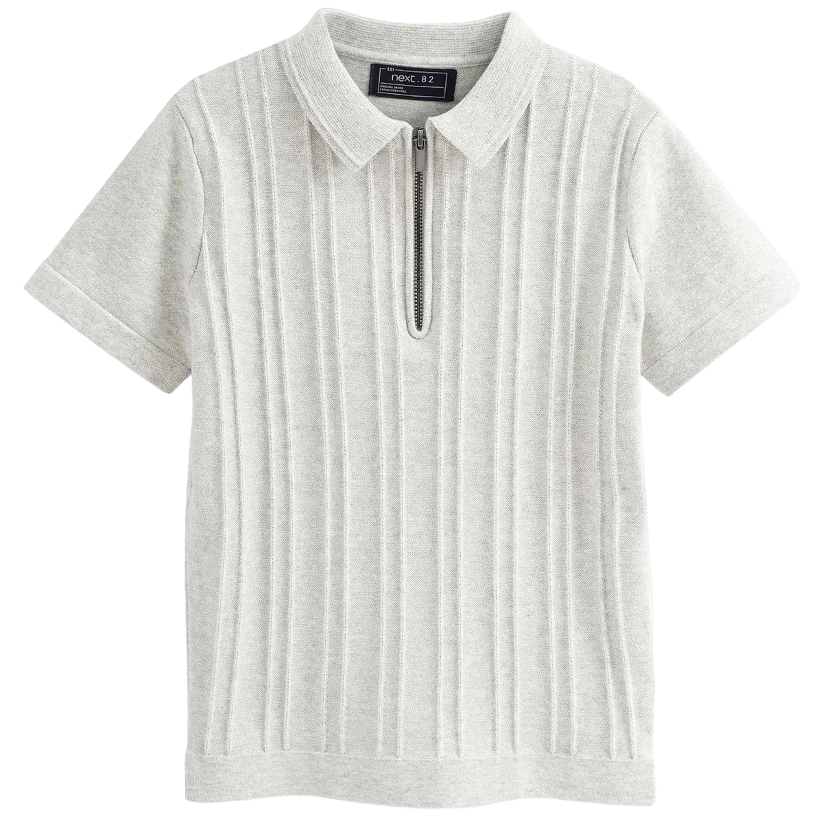 

Футболка-поло Next Short Sleeve Textured Standard, серый