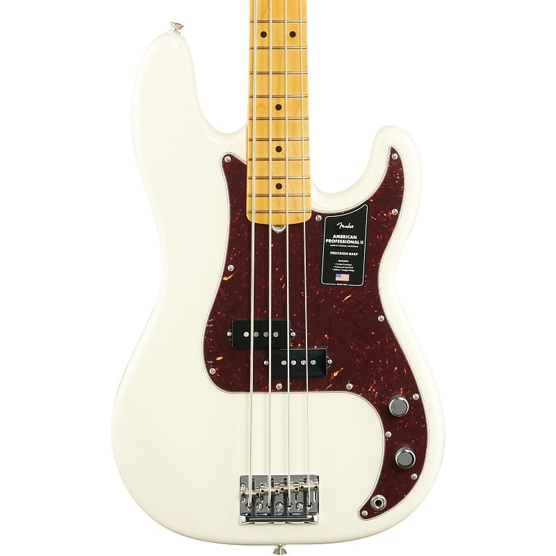 

Fender American Pro II Precision Electric Bass, кленовый гриф (с футляром), олимпийский белый 193932705