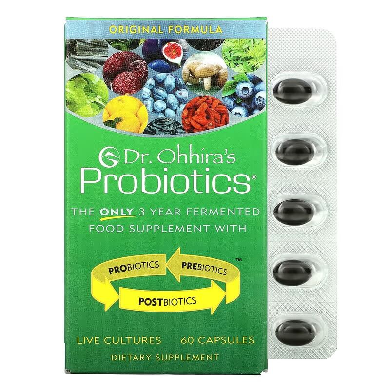Пробиотики Dr. Ohhira's Essential Formulas Inc, 60 капсул пищевая добавка для поддержки пищеварения country life 500 конфет
