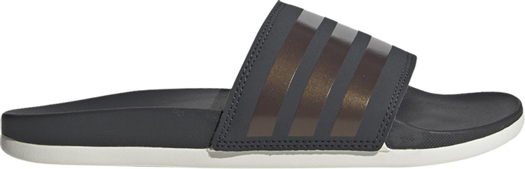Сандалии Adidas Wmns Adilette Comfort Slides 'Stripes Shimmer - Copper Metallic', серый сандалии adidas adilette comfort slides цвет vision metallic vision metallic grey