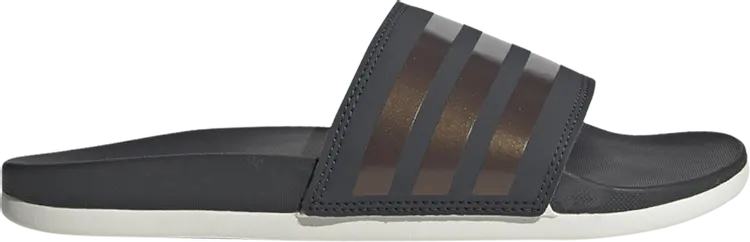 Сандалии Adidas Wmns Adilette Comfort Slides 'Stripes Shimmer - Copper Metallic', серый сандалии adidas adilette comfort slides цвет vision metallic vision metallic grey