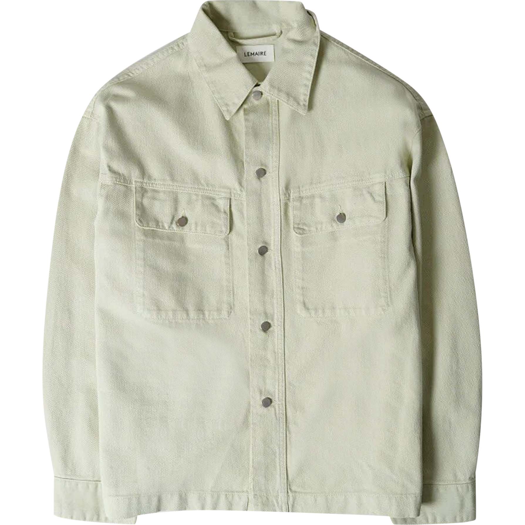 Рубашка Lemaire Trucker Overshirt, бледно-зеленый зеленый витой кардиган lemaire
