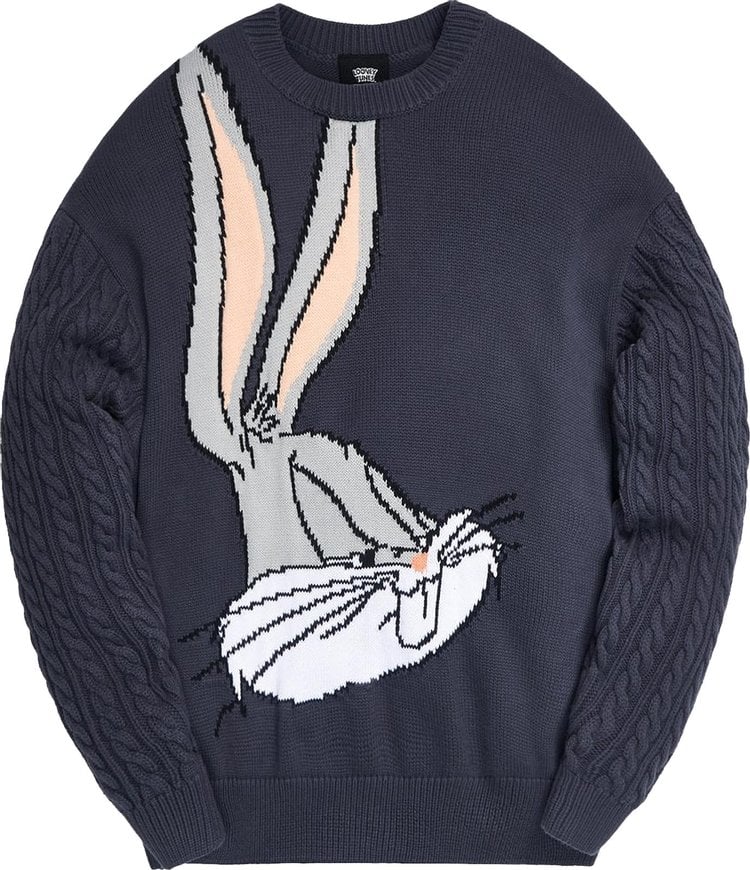 Толстовка Kith x Looney Tunes Bugs Bunny Crewneck 'Shark', синий - фото