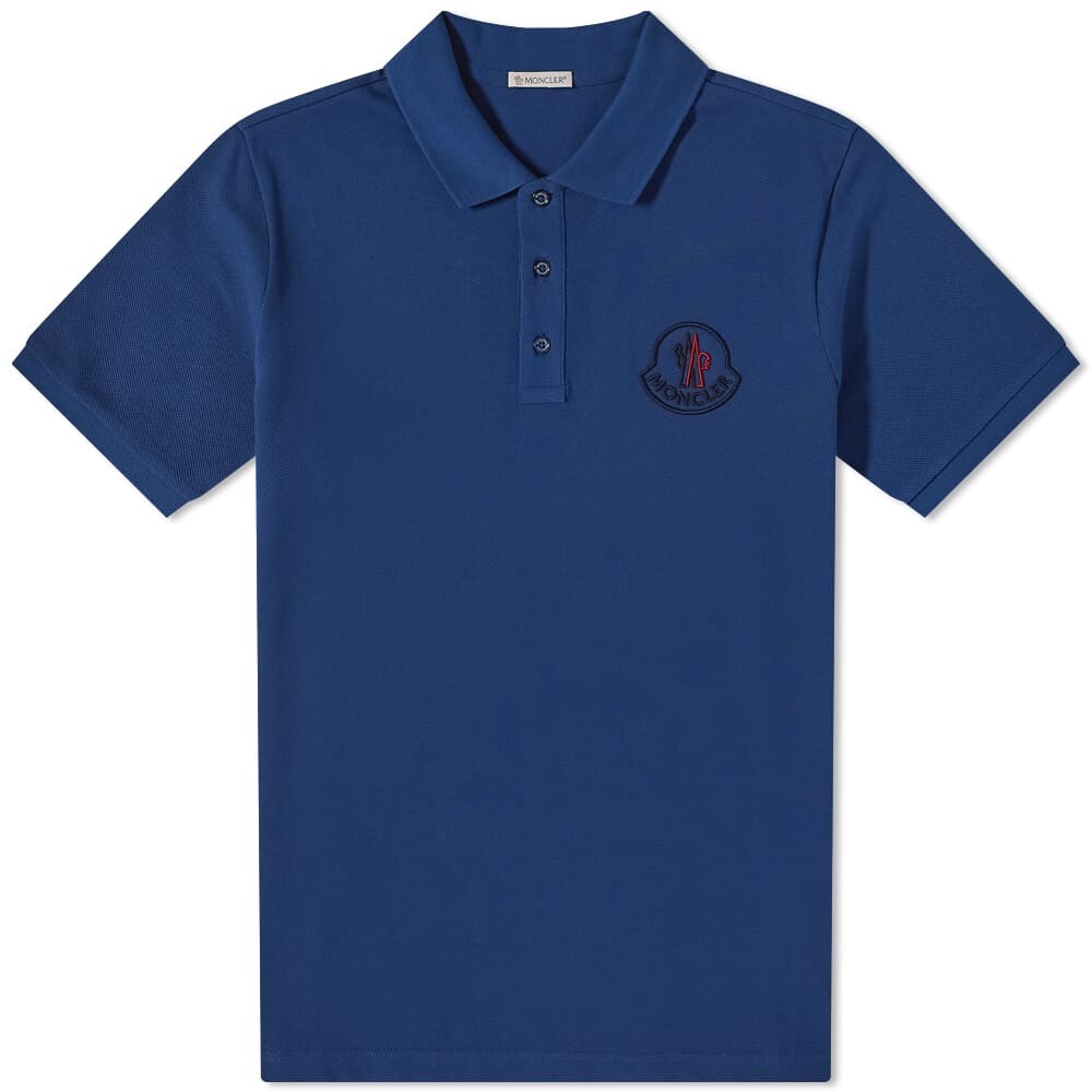 

Футболка Moncler Macro Logo Polo, Синий