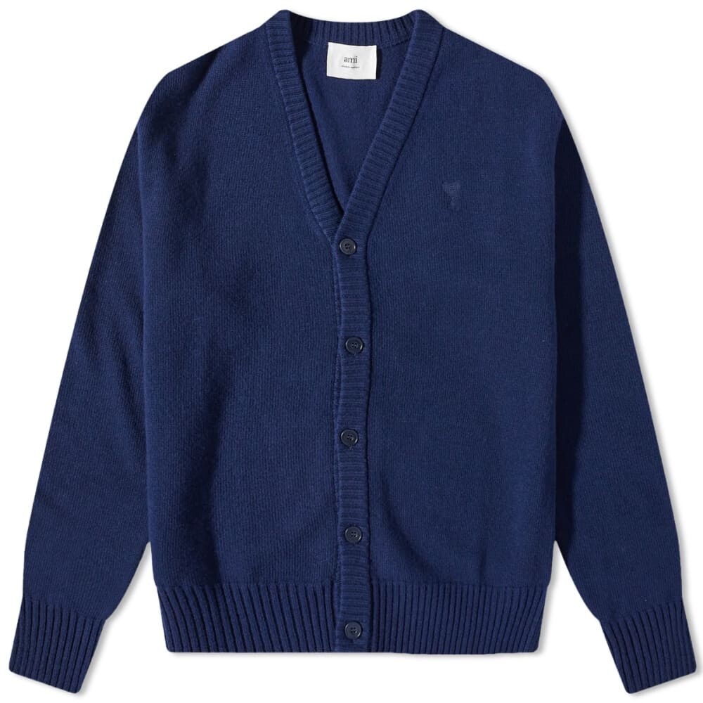 

Джемпер AMI Tonal Small Heart Cardigan, Синий
