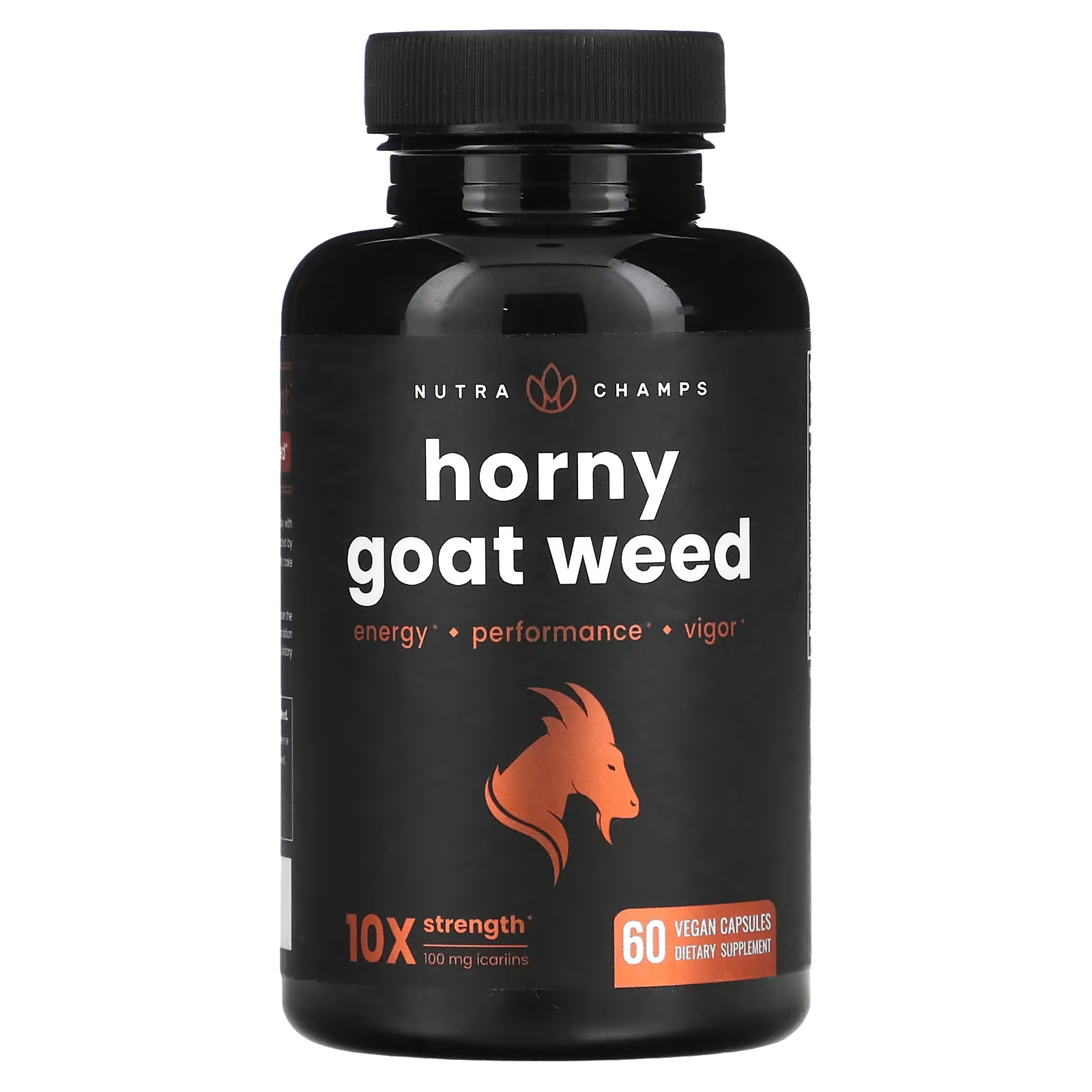 Пищевая Добавка NutraChamps Horny Goat Weed, 60 веганских капсул nature s way horny goat weed 500 мг 60 веганских капсул