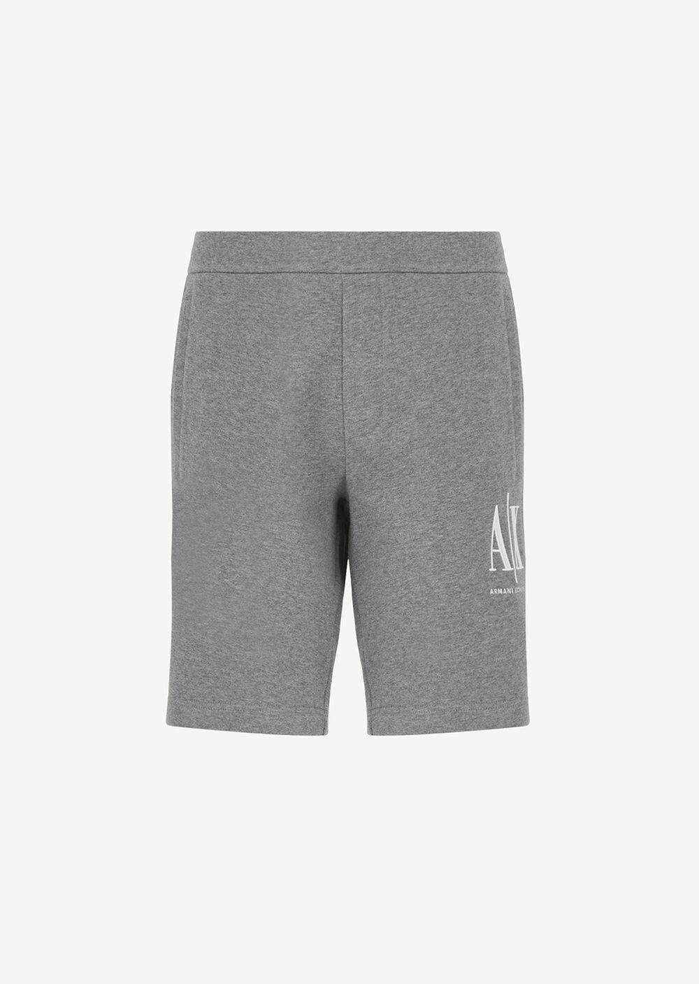 

Шорты из хлопкового флиса с логотипом Armani Exchange, серый
