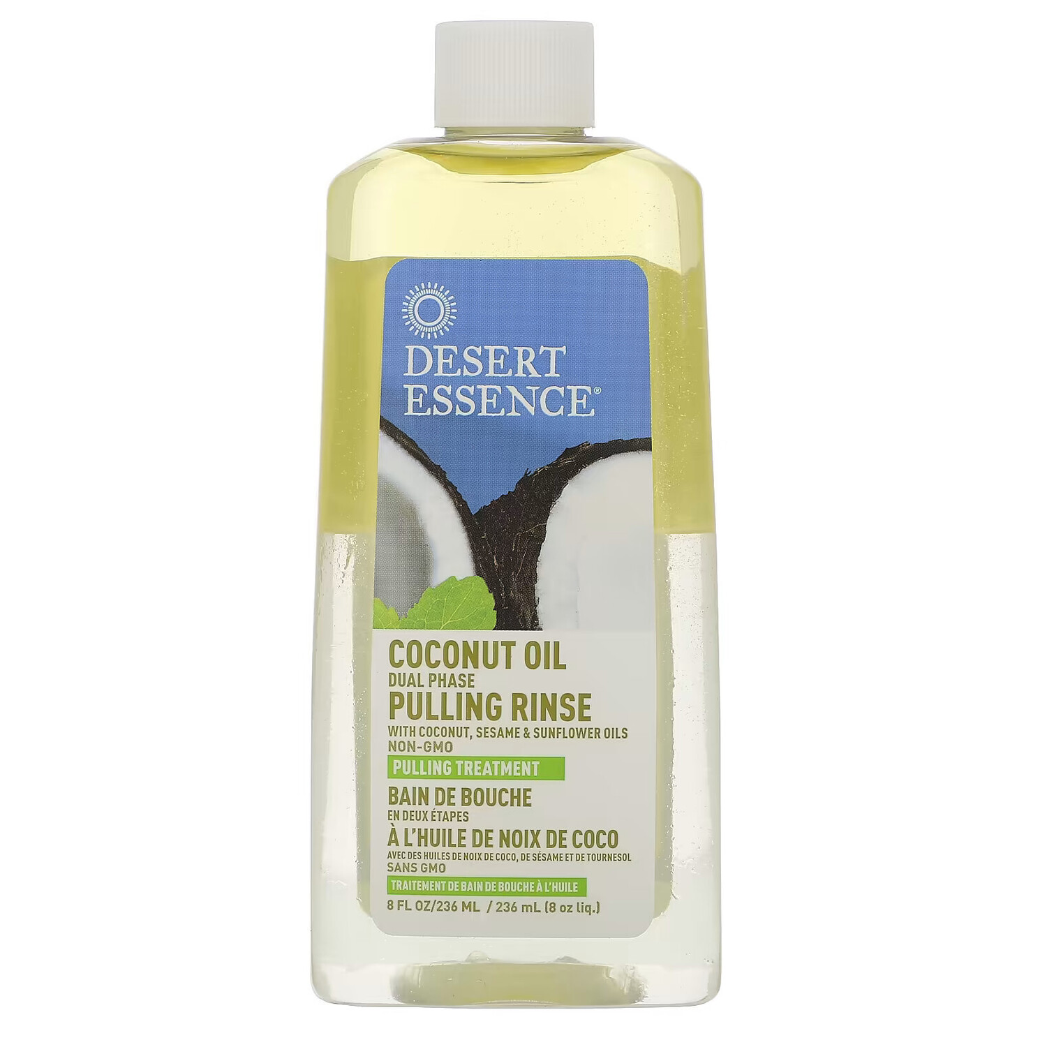 

Desert Essence, двухфазное кокосовое масло, полоскание протягиванием, 236 мл (8 жидк. унций)