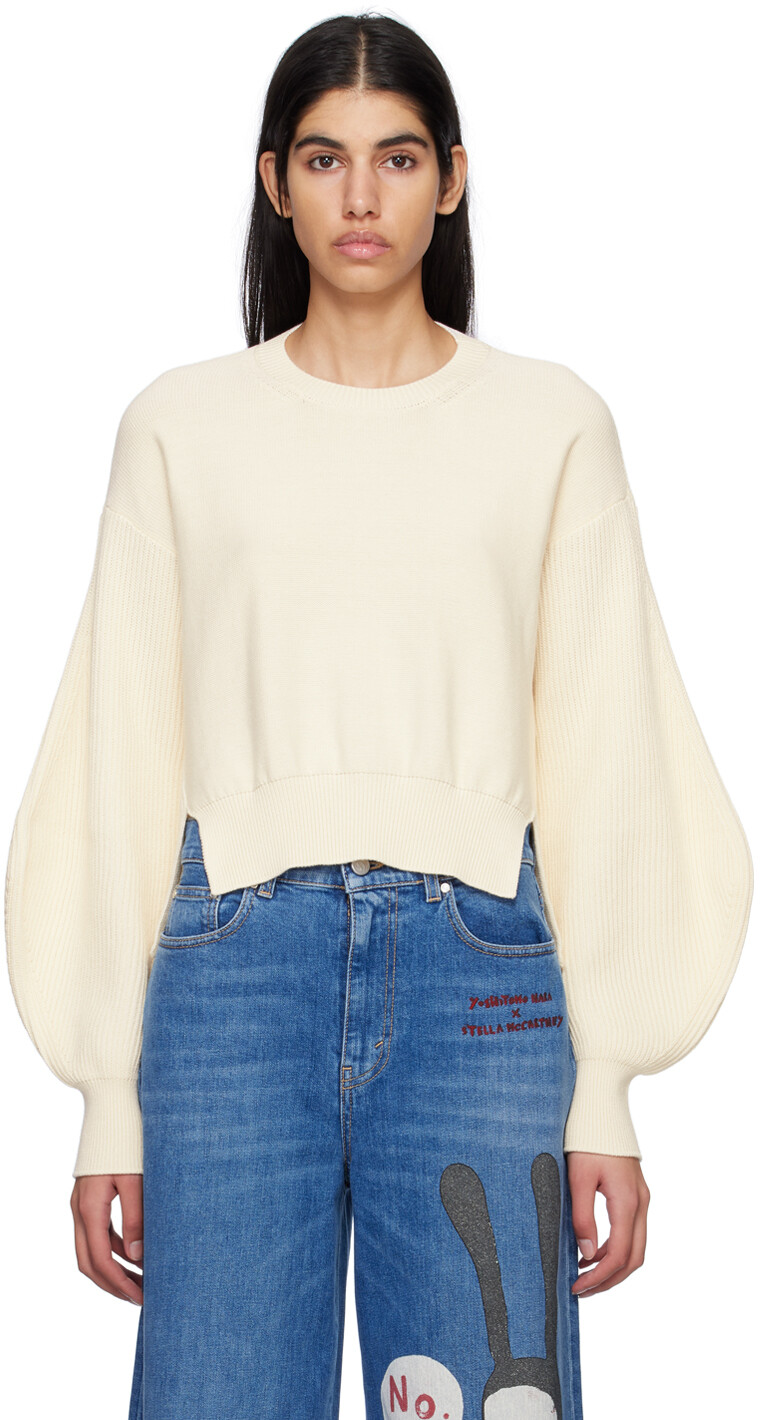 

Свитер с объемными рукавами Off-White Stella McCartney, Белый