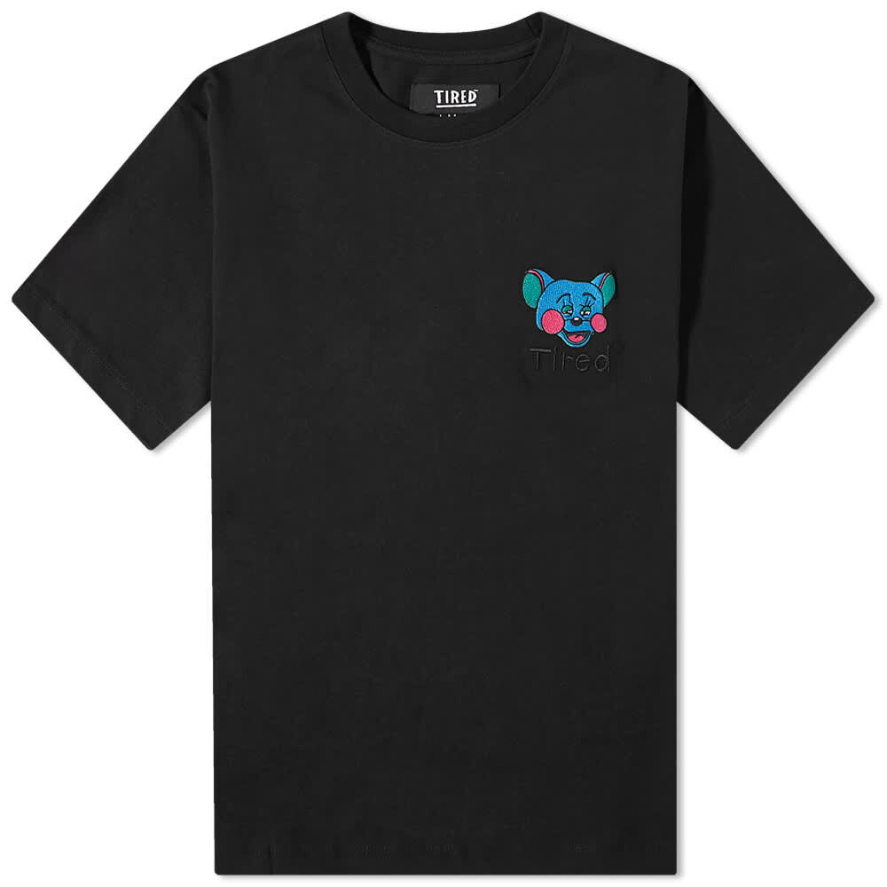 

Футболка Tired Skateboards Tipsy Mouse Embroidered Tee, Черный