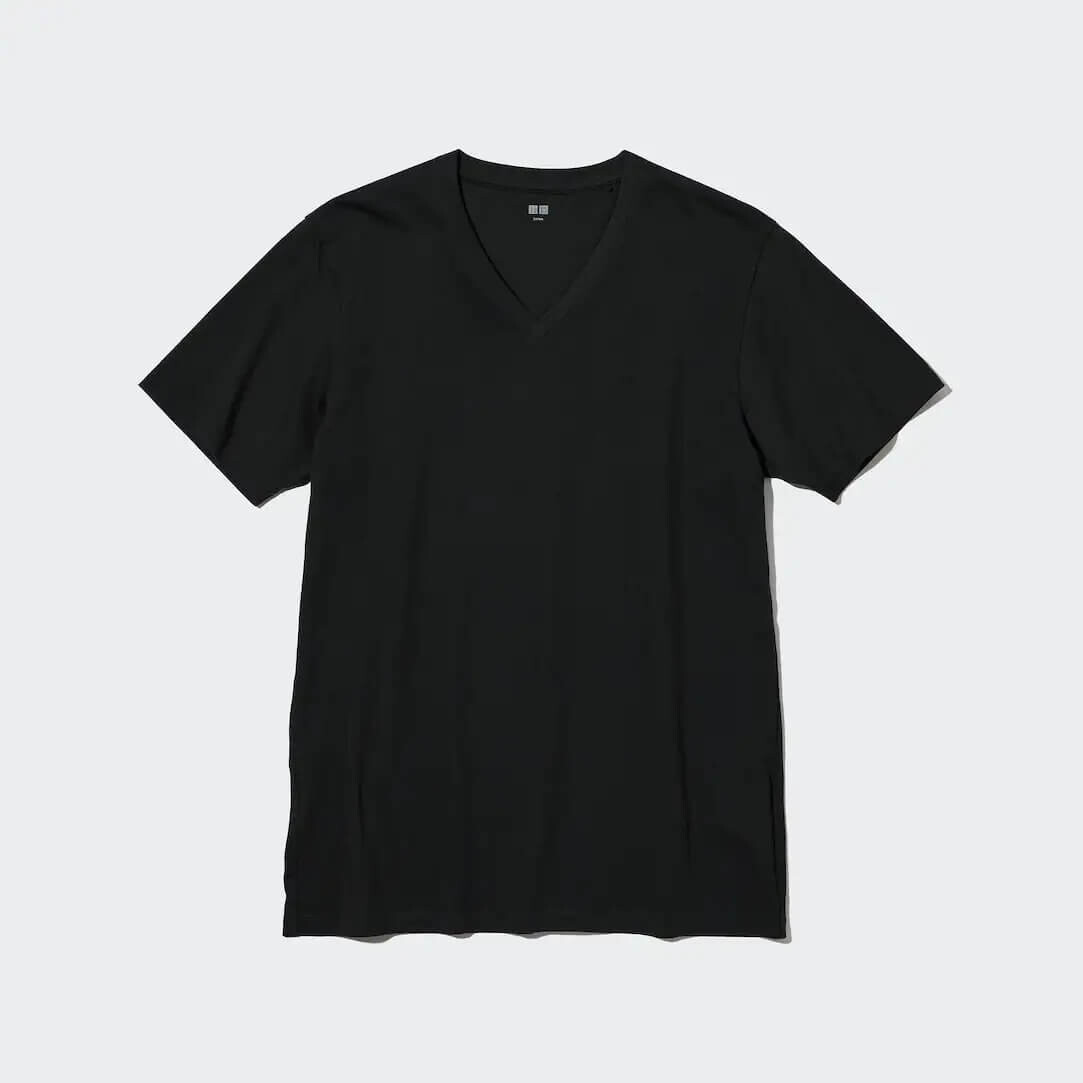 

Футболка Uniqlo Supima Cotton V-neck, черный