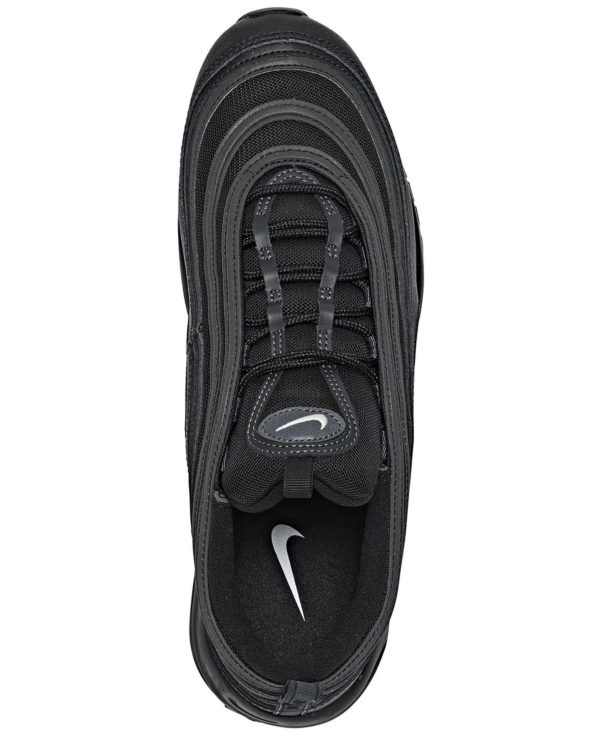 Nike air max 97 triple cheap all black with white stripe