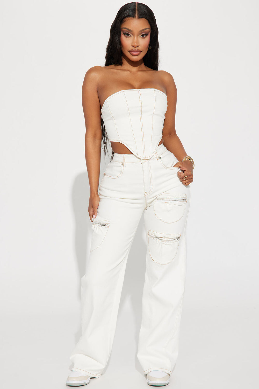 

Брюки Fashion Nova JST65209TP, кремовый