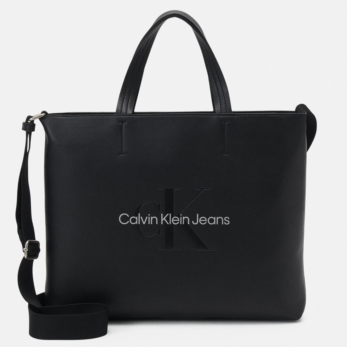 Сумка-тоут Calvin Klein Jeans Sculpted Mini Slim, черный сумка calvin klein sculpted черный