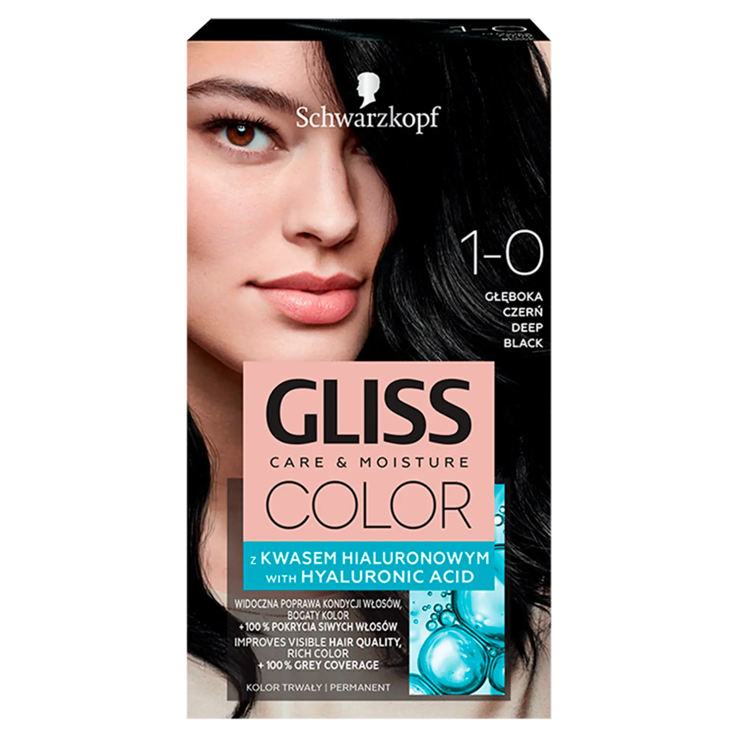 

Gliss Color краска для волос 1-0 глубокий черный, 1 упаковка