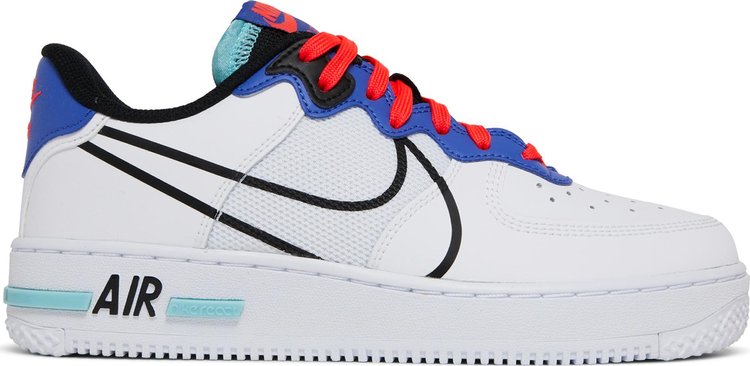 

Кроссовки Nike Air Force 1 React GS 'Astronomy Blue Laser Crimson', белый