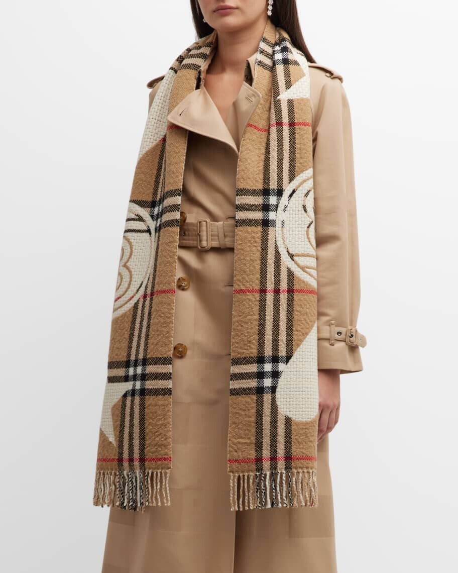 

Шарф Giant Check из смесового кашемира Burberry