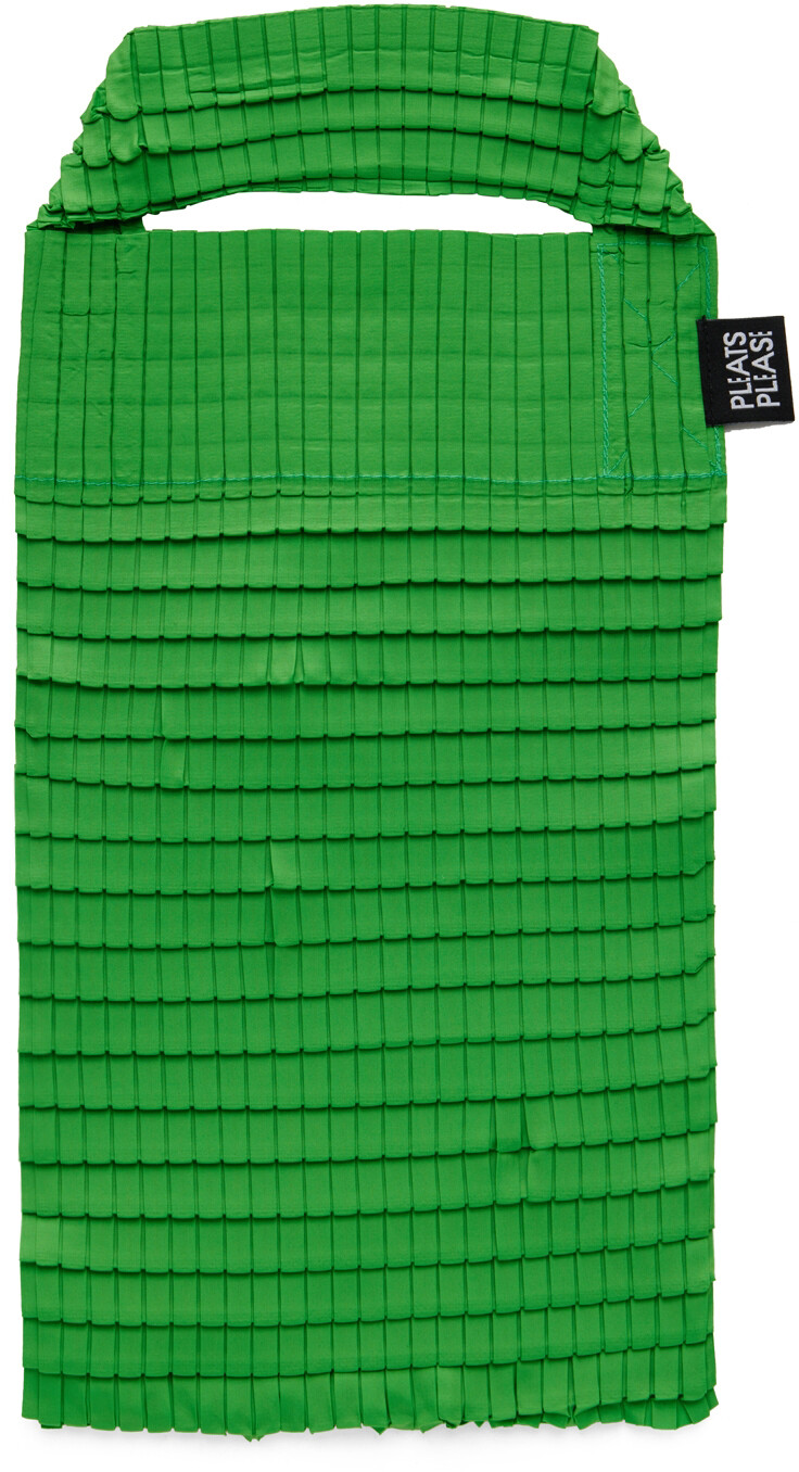 

Зеленая объемная сумка с короткими ручками Daily со складками Pleats Please Issey Miyake