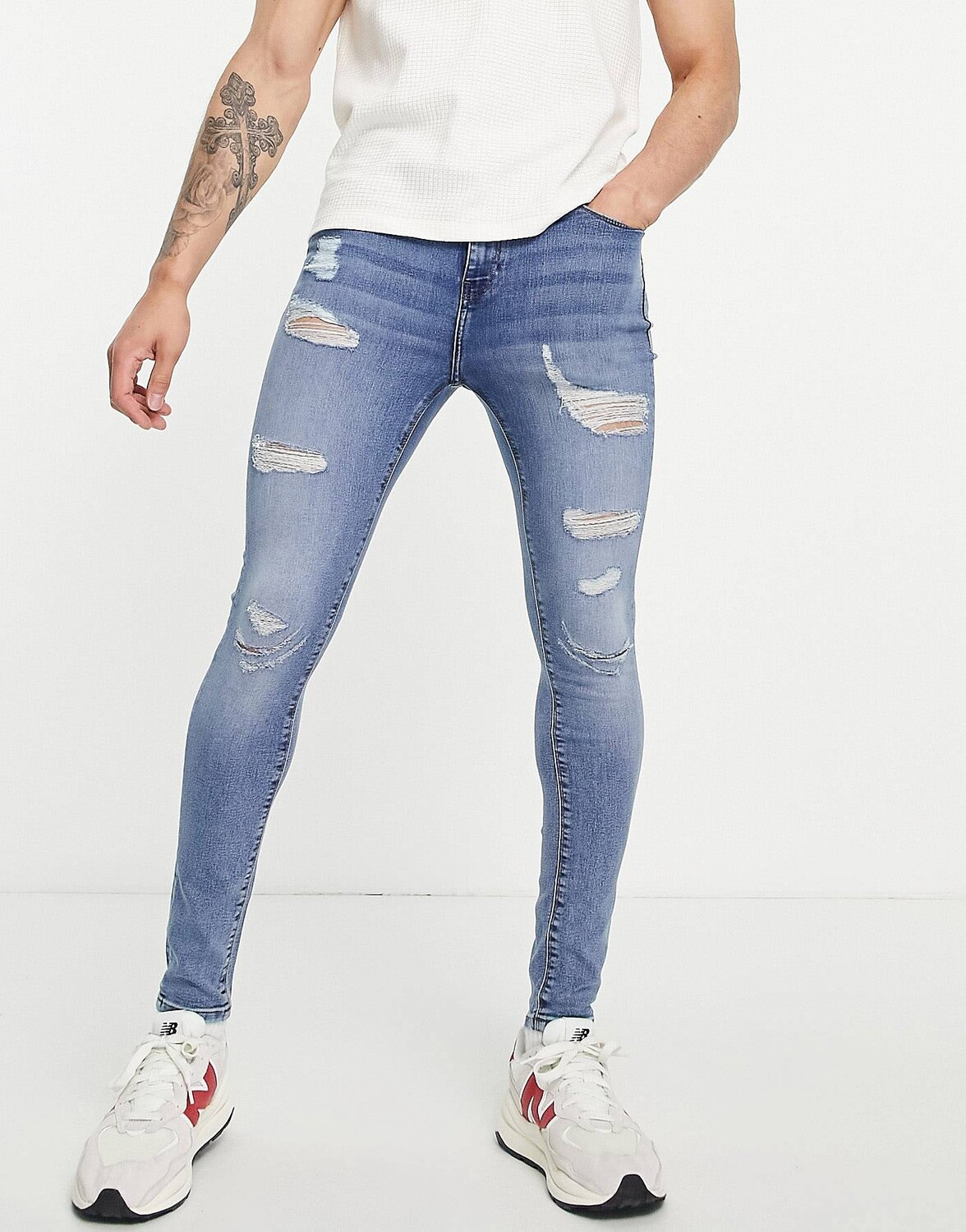 

Джинсы ASOS DESIGN Power Stretch, голубой