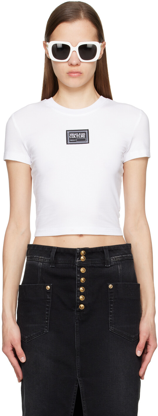 

Белая футболка с цифрами Versace Jeans Couture, Белый