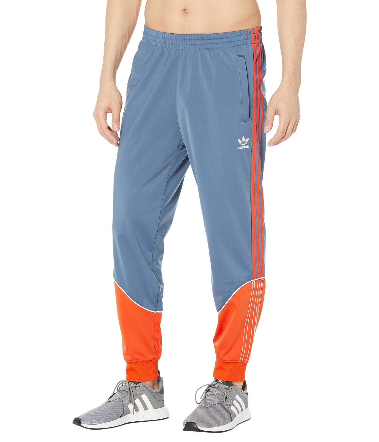 

Брюки спортивные Adidas Originals Superstar Tricot Track, голубой/оранжевый