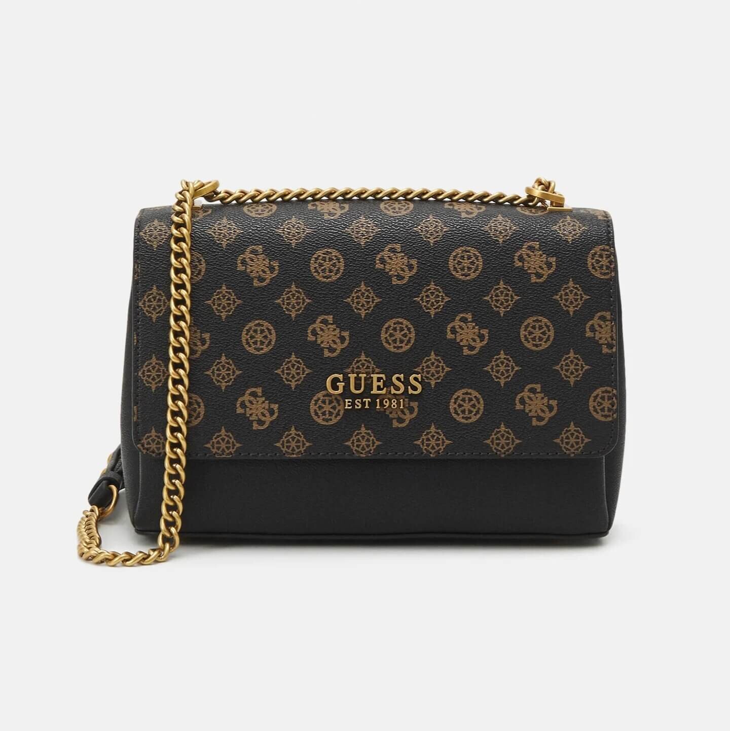 

Сумка кросс-боди Guess Fynna Convertble Flap, черный/светло-коричневый