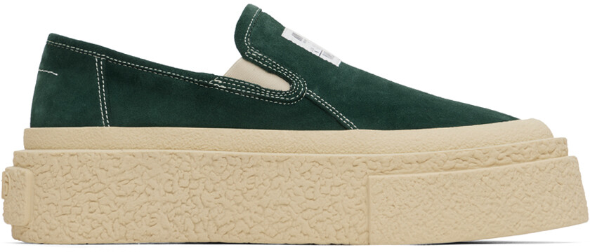 

Зеленые слипоны на платформе MM6 Maison Margiela